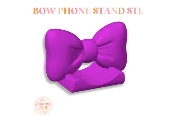 Bow Phone Stand STL 3D Model for Easy 3D Printing