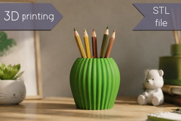 Cactus Pen Holder STL: A Charming Desk Organizer