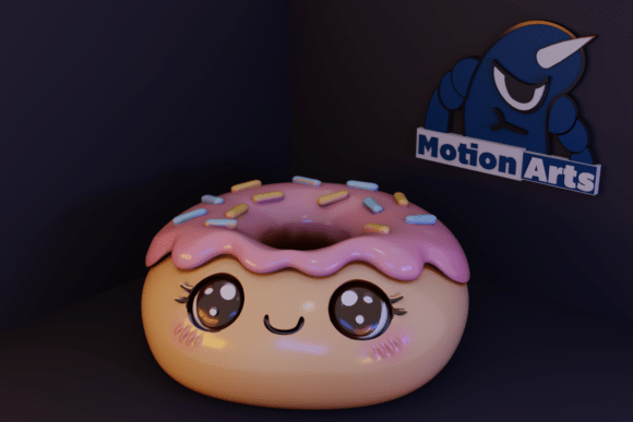 Charming Donut 3D Model for Creative Design