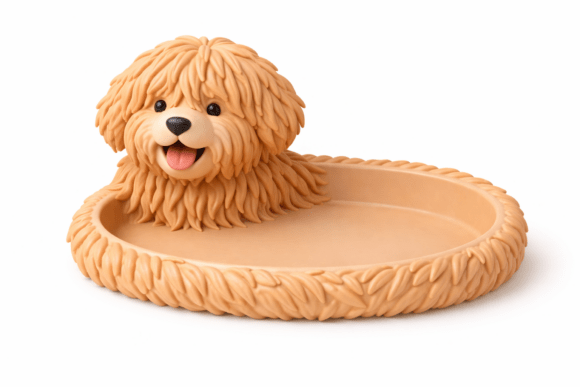 Charming Doodle Dog Trinket Dish STL