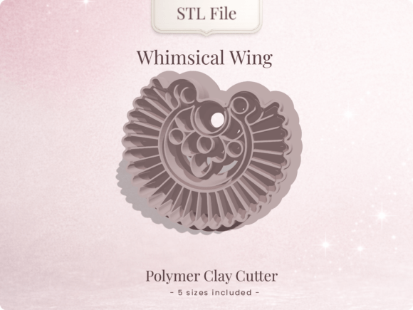 Clay Cutter STL - Whimsical Wing: A Premium Tool for Polymer Clay Artistry