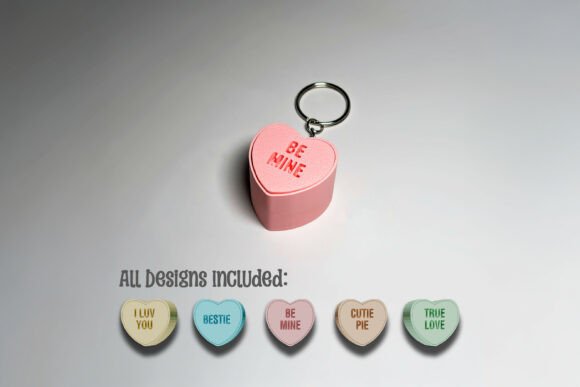 Conversation Heart Clicker Valentine STL Bundle
