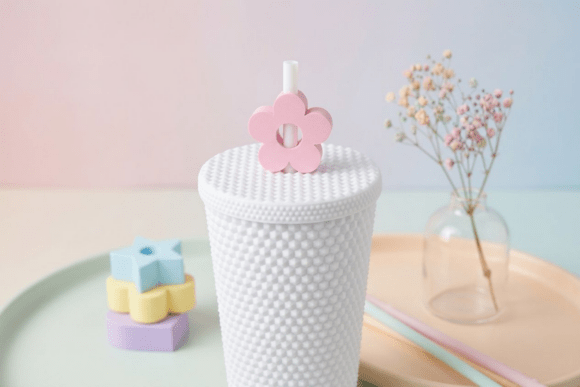 Enhance Your Drink with the Daisy Flower Straw Topper STL