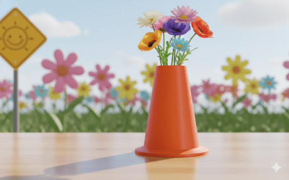 Enhance Your Space with Traffic Cone Vase 050