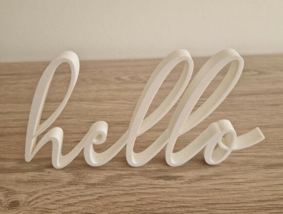 Hello Lettering Decoration 3D Print: A Stylish Addition to Any Space