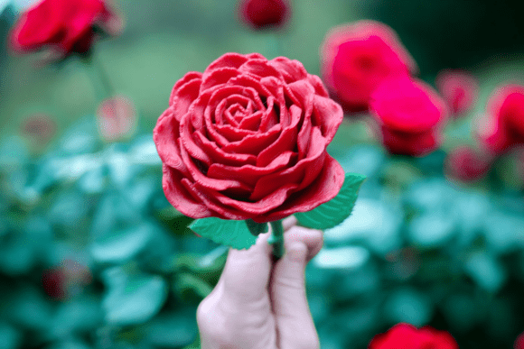 Hyper-Realistic 3D Printable Rose Decor