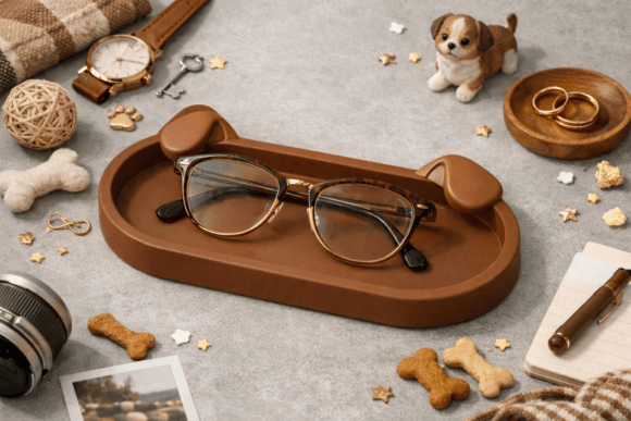 Minimalist Dog Ear Glasses Holder 3D Print
