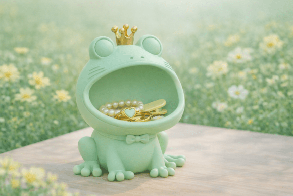 Rog Trinket Dish with Crown – Cute Frog for 3D Printing: A Strategic and Charming Addition to Your Space