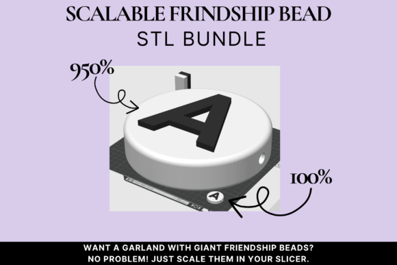 Scalable Friendship Bead STL Bundle: Versatile 3D Printing for Creative Projects