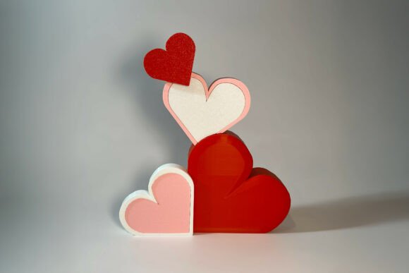 Stacked Heart Shelf Sitter and Valentine Décor