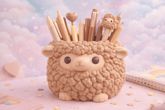 Strategic Use of the Sheep Pen Holder Kawaii Desk Organizer for Enhanced Productivity and Branding