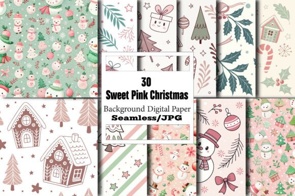 Sweet Pink Christmas Digital Paper: A Strategic Tool for Creative and Professional Projects