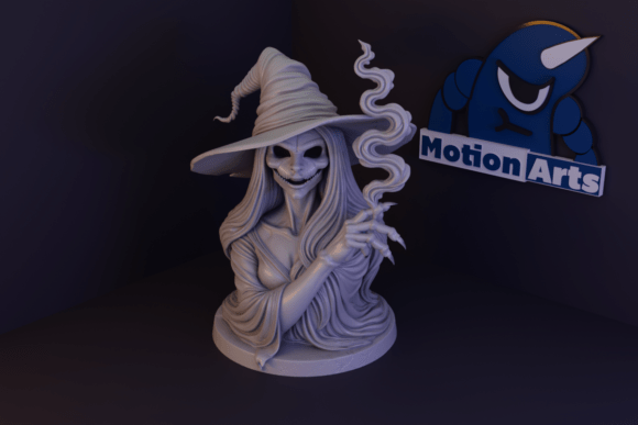 Unveiling the Witch Bust 3D Model for 3D Printing