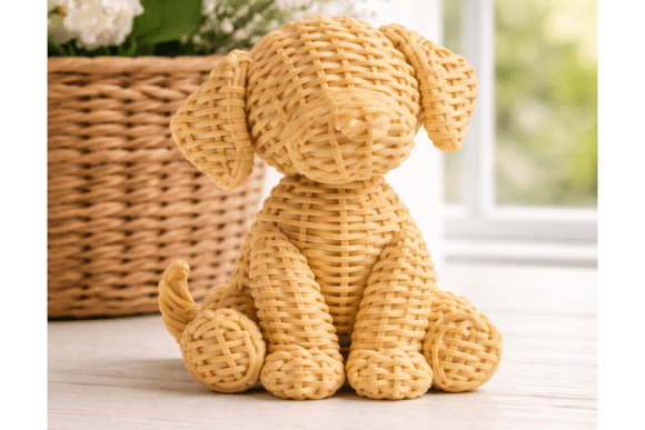 Wicker Dog STL 3D Model: Easy to Print, Perfect for Home