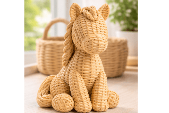 Wicker Horse STL 3D Model for Easy 3D Printing